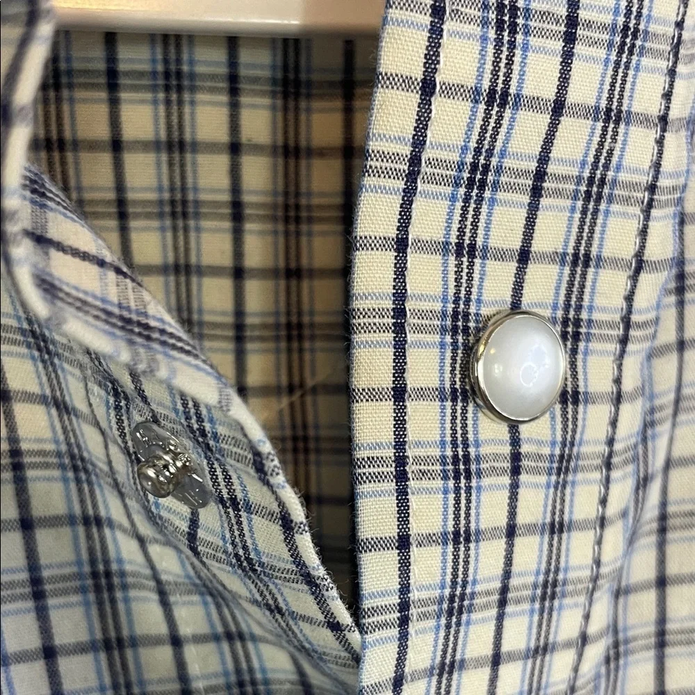 Panhandle Slim Men’s Western Pearl Snap Shirt – Plaid Long Sleeve Size 16 / 35 - Picture 3 of 9